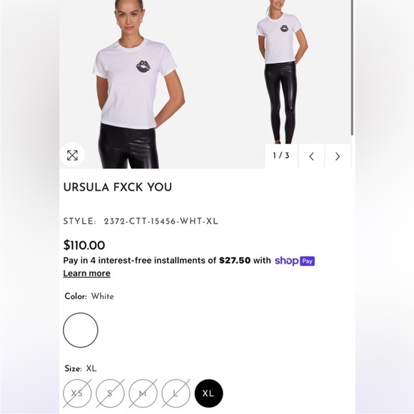 NEW LAUREN MOSHI URSULA FXCK
YOU TEE - Picture 3 of 11